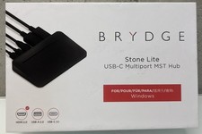 Brydge Stone Light USB-C Multiport MST Hub For Windows USB-A, USB-C, Dual HDMI 