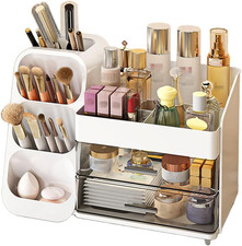 Makeup Organizer with Drawer, Skincare Products Perfume Desk Storage Box, Beauty