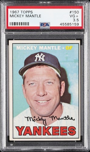1967 TOPPS #150 MICKEY MANTLE PSA 3.5