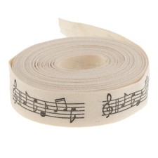 5 Yards Nota Musicale Stampato Tessuto Nastro Regalo Pacchetto Artigianale