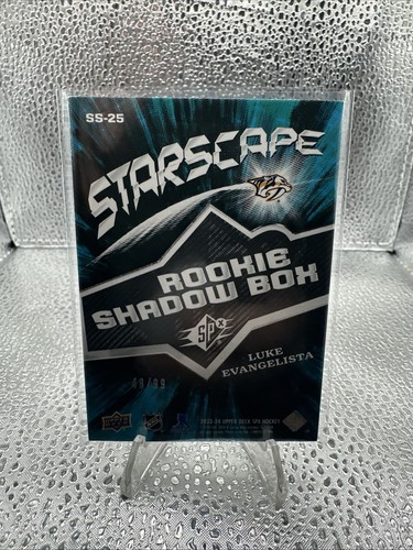 2023-24 Upper Deck SPx LUKE EVANGELISTA Rookie Starscape Shadow Box 48/99 #SS-25 - Picture 9 of 10