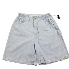 Lee Shorts Womens 10 Blue Denim Side Elastic Light Wash NWT Five Pocket Skylite