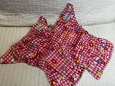 Fuzzi Bunz Pink Gingham Floral Cloth Diaper Size Small
