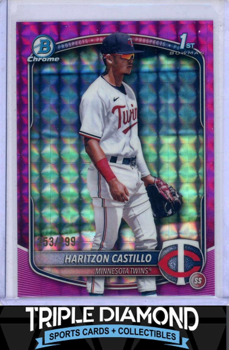 2025 Bowman Chrome 1st Haritzon Castillo Fuchsia Geometric Refr #253/299 Q606