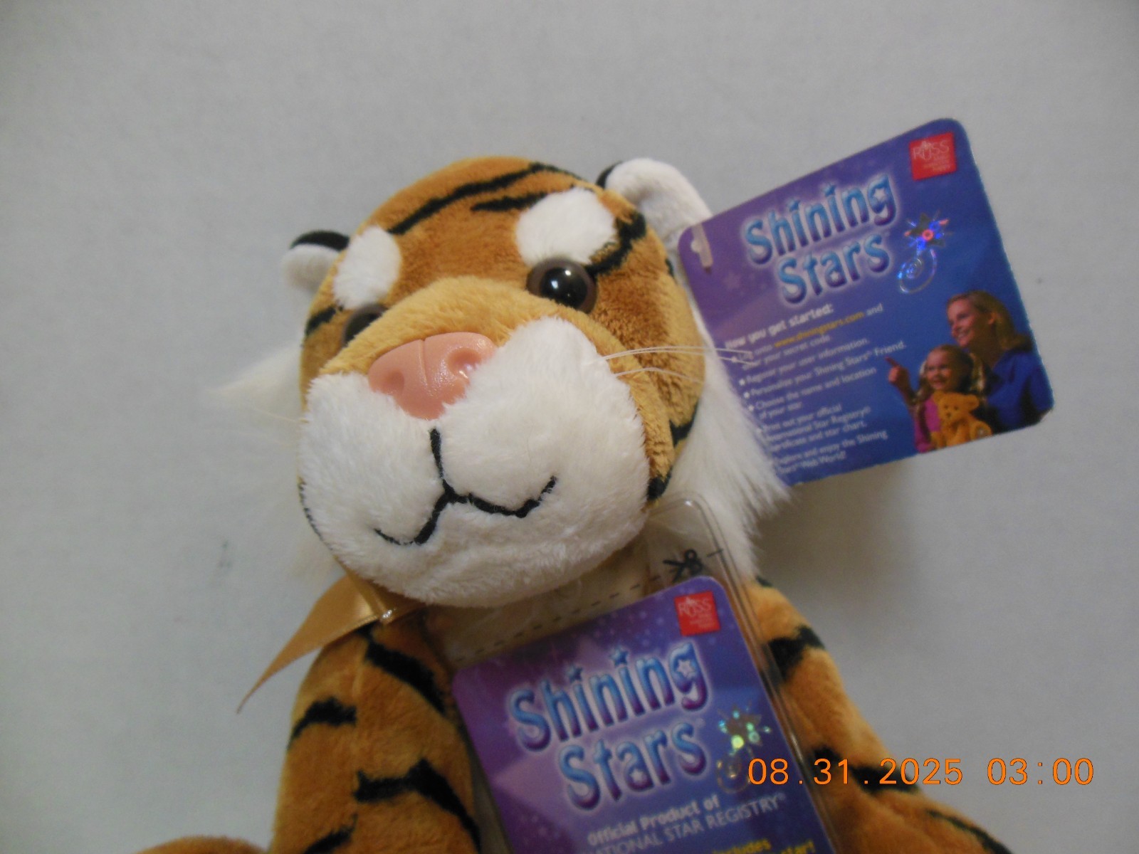 как выглядит Russ Berrie Shining Stars Tiger Plush with Sealed Tag/ Unregistered for you. фото