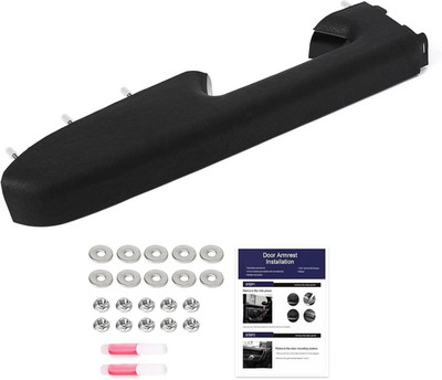 Front Left Driver Side Door Armrest Repair Kit, Black, Fits for GMC Sierra & Che