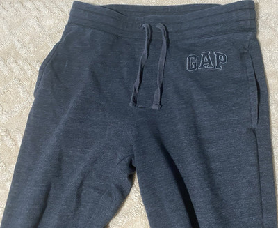 Gap men s Jogger Pants Dark Gray S Activewear Drawstring Pockets Elastic Waist