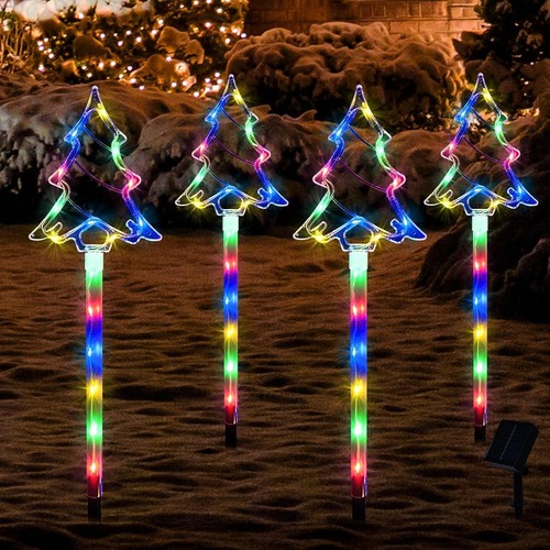 Solar Pathway & Tree Lights - Waterproof Christmas Garden Stake Lights for Pa... - Picture 5 of 6