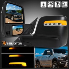 2023 Style Fits 2009-2018 Ram Power Heated Tow Mirrors Wled Sequential Signal