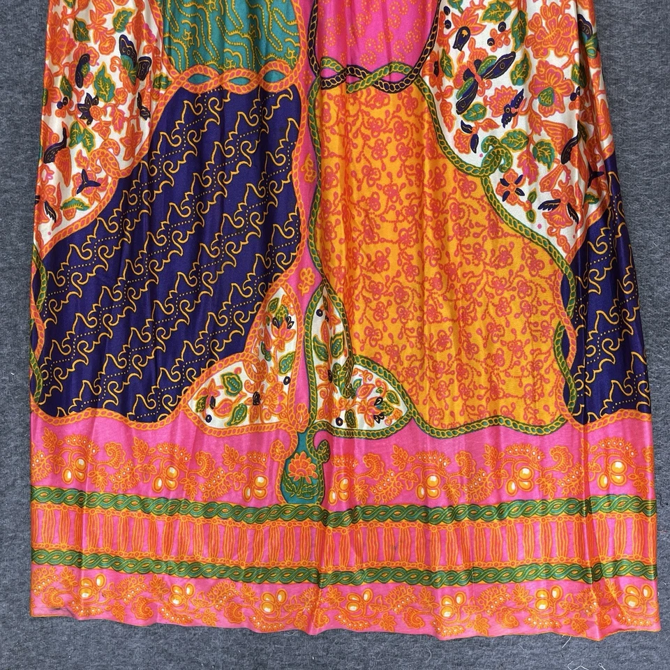 Maxi Vestido Vintage H/B Jrs of California Talla XS Psicodélico Mod Hippie Años 60 70 Foto 4 de 4