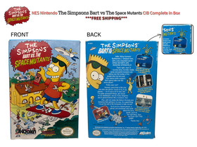 NES Nintendo The Simpsons Bart vs The Space Mutants CIB Complete *FREE SHIPPING*
