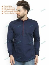 Mens Kurta Cotton Mens Shirt Long Sleeve Kurta Loose Shirt Mens Shirt Kurta