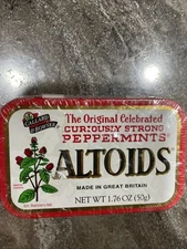 Vintage SEALED Original Altoids Peppermint Mentha Collectible Tin Rare 1.76 OZ