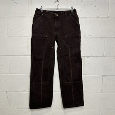 Vintage Carhartt DoubleKnee Work Pants “Dark Brown” WB136 DKB 10x30 Fit 31x29