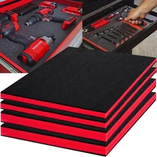 Tool Box Foam 4Pack 2pc 16x12x2in  2pc 16x12x1in, Foam Inserts for Cases, Pol...