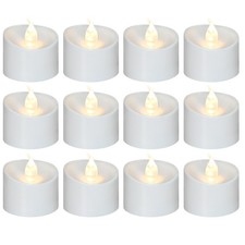 50 PCS Flickering LED Tea Lights Last 100H Warm White Light Battery Operated