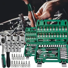 Premium Professional 53 Tool Kit, Including 1/4", 3/8", And 1/2" Drive Depth