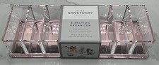 8-Section Acrylic Organizer for Bathroom, Vanity, and Makeup Storage Rose New