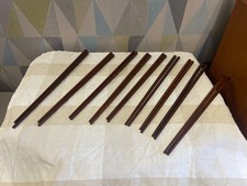 Dark Brown Wooden Chop sticks x 9