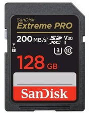 SanDisk 128GB Extreme PRO SDXC UHS-I Memory Card - C10, U3, V30, 4K UHD, SD Card