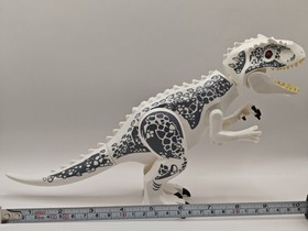 NEW Jurassic World Indominus Rex White Dinosaur Custom Lego Figure 75919