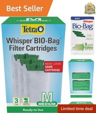 Whisper -Bag Medium Filter Cartridges for Aquariums, 3 Count, Ready to Use, F...