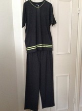 GREY WOMEN LADIES 2 PIECE T-SHIRT BOTTOM NIGHTWEAR PYJAMAS DAYWEAR NO:27