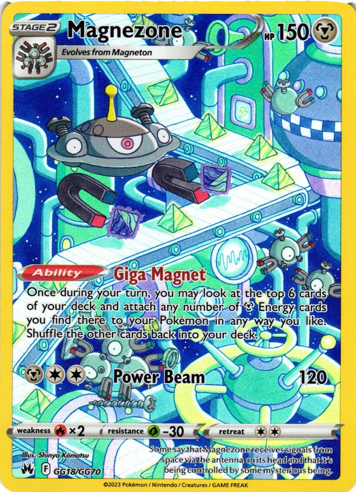Pokémon TCG Magnezone Crown Zenith: Galarian Gallery GG18/GG70 Holo Holo Rare NM