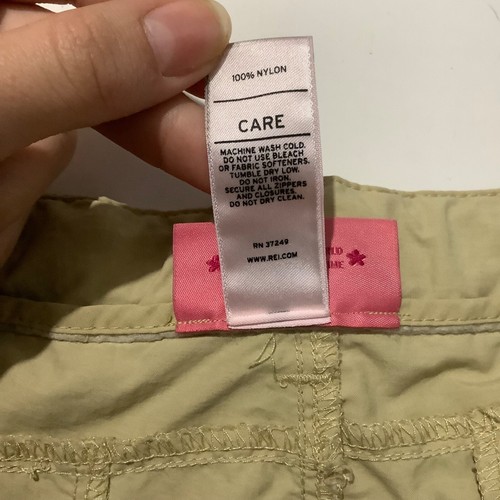 REI High Rise Long Cargo Shorts Girl Large 14/16 Tan 9" Inseam - Picture 8 of 8
