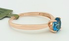 GENUINE 1.02 ct BLUE ZIRCON RING 10K ROSE GOLD - Free Certificate Appraisal -NWT — photo 4