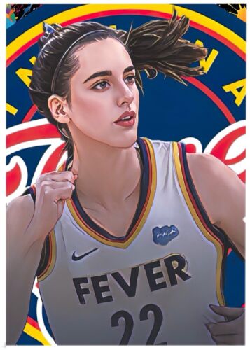CAITLIN CLARK Custom ACEO Fun Novelty Basketball ART Card * Indiana Fever - 第 1/2 張圖片