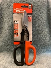 HEAVY DUTY Metal Snips 10inch Straight  22 Guage  by Crescent Wiss WDF10S
