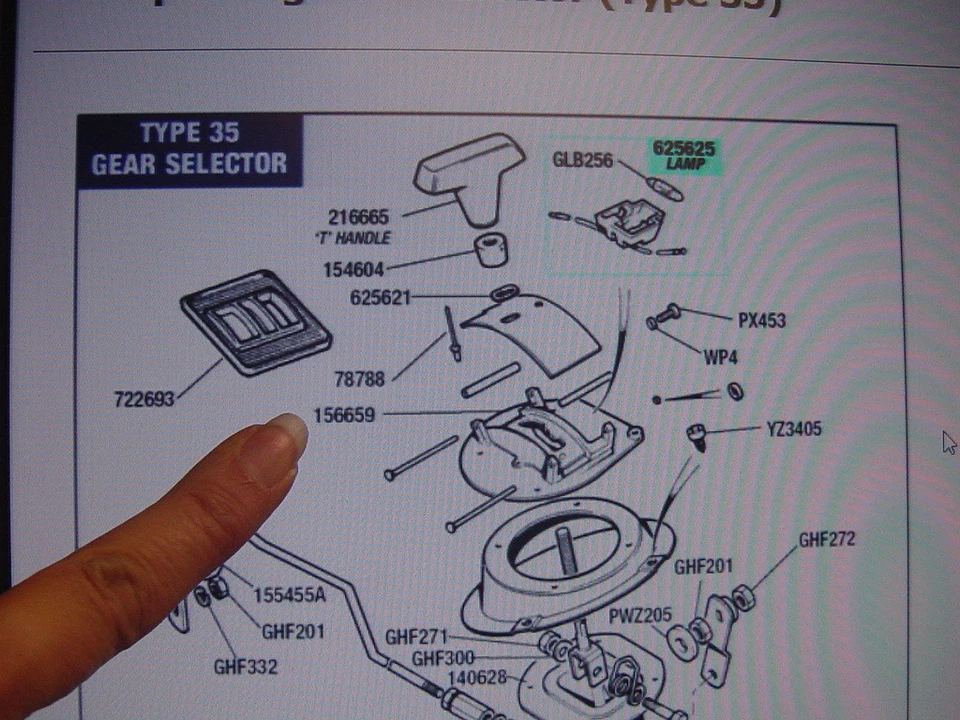 Puerta selectora de transmisión automática British Leyland Triumph Stag tipo 35 65 NOS Foto 4 de 4