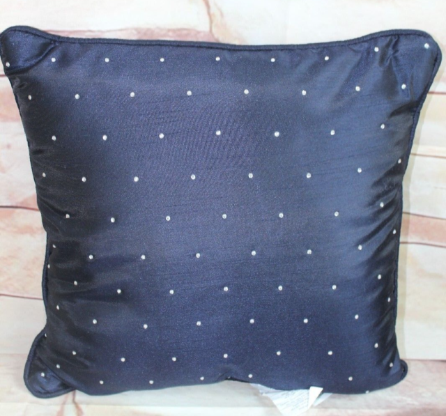 Croscill Home Hannah 16" Square Fashion Decorative Pillow Dark Blue Navy Bedding