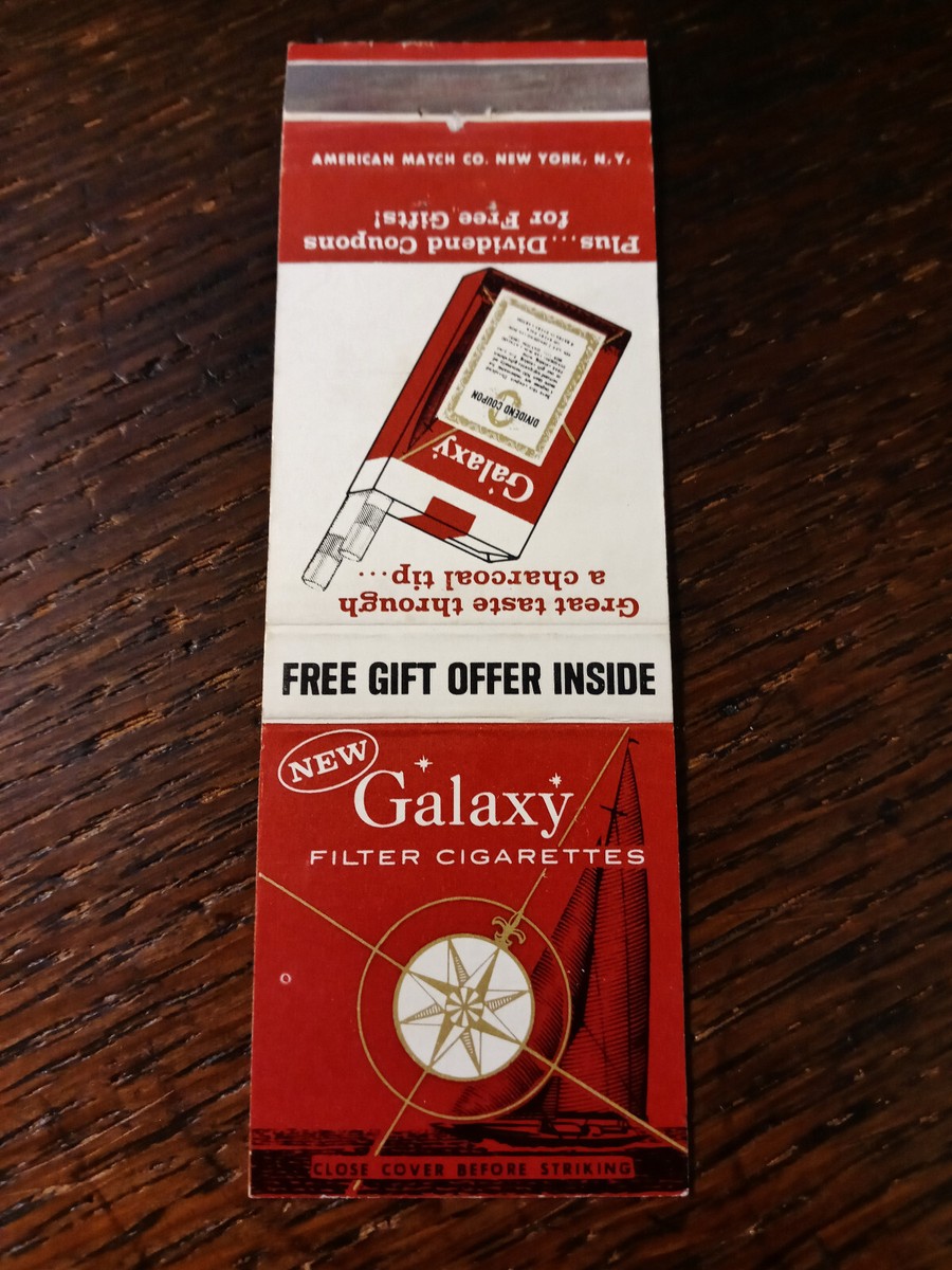 Vintage Matchbook: Galaxy Cigarettes