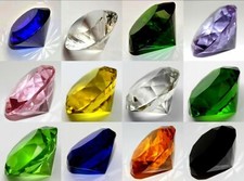 Kristall Diamant,Glasdiamant, Deko 1 Stück Neu Facettenschliff 40,50,60 & 80mm
