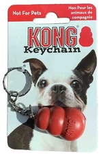 NEW Kong Keychain Key Ring Mini Red Rubber Dog (Not a Dog Toy!)