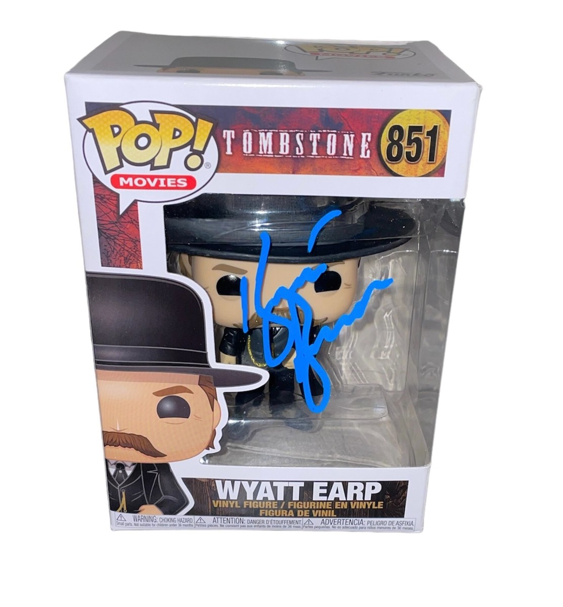 Kurt Russell Signed Autograph Tombstone Funko Pop 851 Wyatt Earp