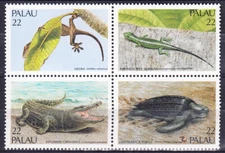 W PALAU 113-116a REPTILES