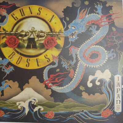 guns n' roses 5/5 日本限定ポスター　POSTER リトグラフ Guns N' Roses 'Japan Tour 2022 LITHOGRAPH'リトグラフ