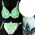 Marks & Spencer Pineapple Print Plunge Swim Swimming Bikini Top & or Bottoms M&S