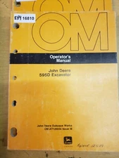 ONE John Deere 595D Hydraulic Wheel Excavator Factory Operators Manual OMT126036
