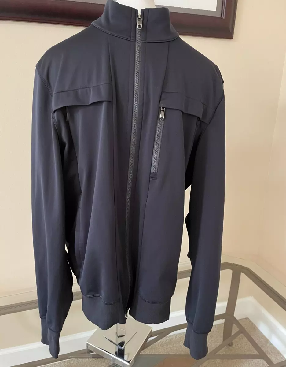 Lululemon Track Jacket Men's Size L Full Zip, Side zip Vents, Black, zip  Poskets