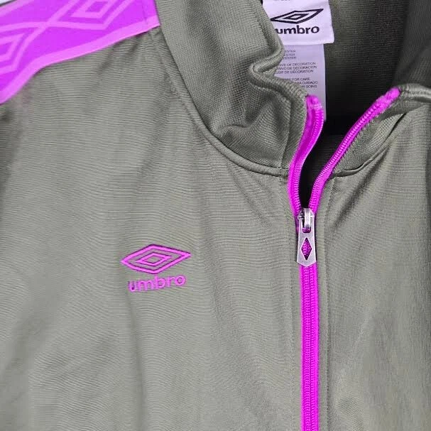 Chaqueta de Pista Umbro Junior XXL Para Mujer M Verde Púrpura Cremallera Completa Manga Larga Trabajo Foto 2 de 4