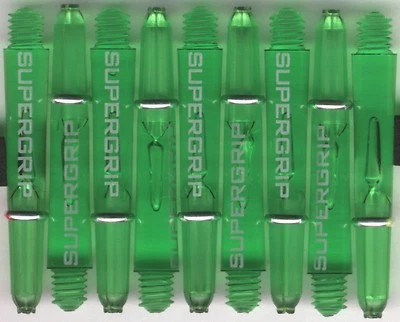 1.5in. 2ba Green HARROWS SUPERGRIP Dart Shafts & Springs: 1 set of 3