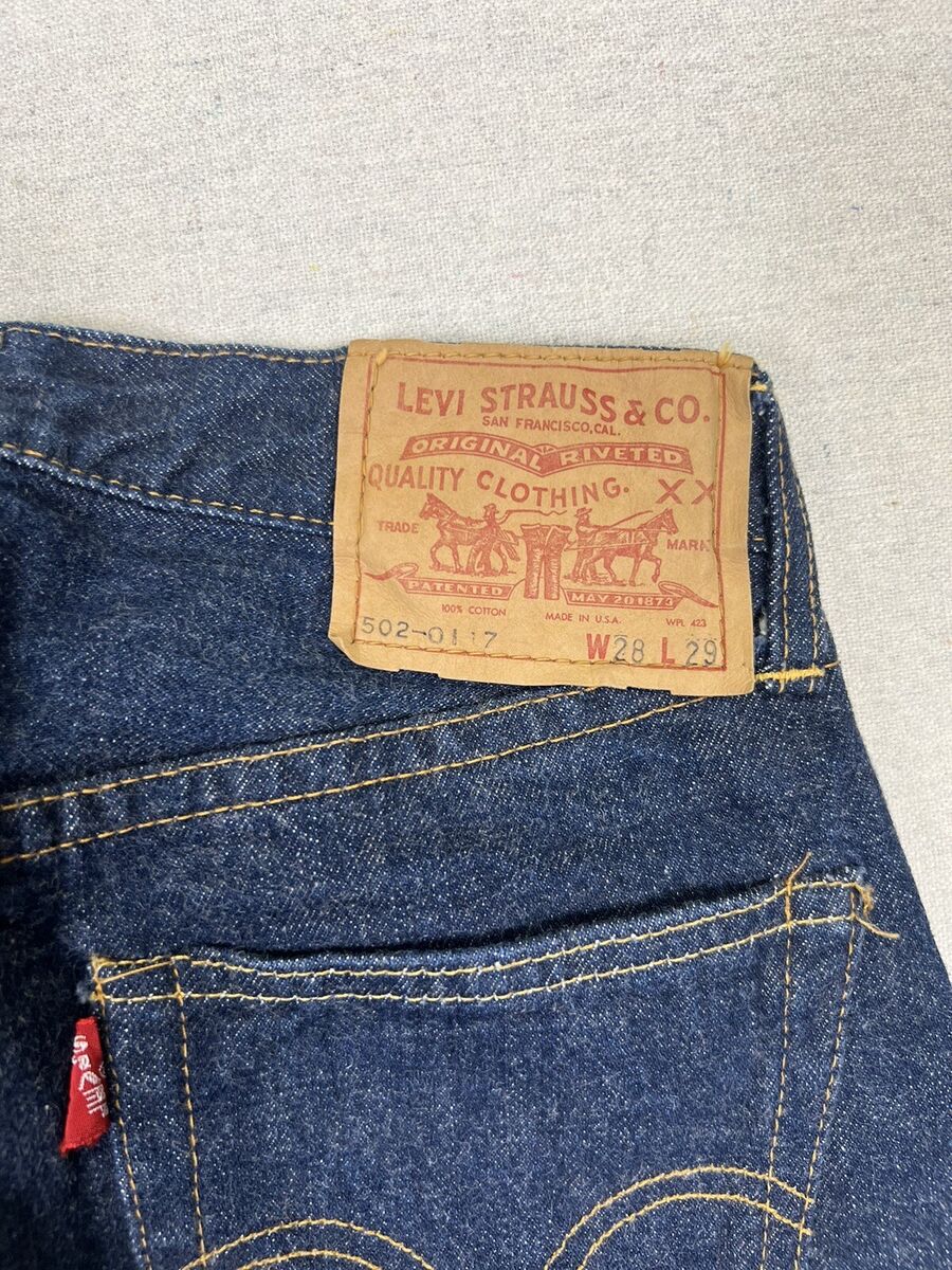 Vintage 60s Levis 502 XX Big E SS Red Line Selvage 25x26.5 Vintage 60s Levis 502 XX Big E SS Red Line Selvage 25x26.5