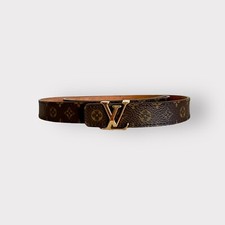 Authentic Louis Vuitton Belt Monogram Brown LV Buckle size 36