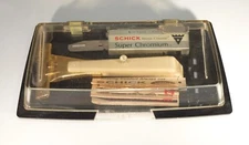 Vintage Schick Injector Razor Type I-1 Gold Tone w/ Case & Folding Instructions