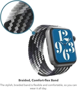 ZAGG GEAR4 Braided Watch Band for Watch 41 / 40 / 38 / 45 / 44 /42MM Storm Grey