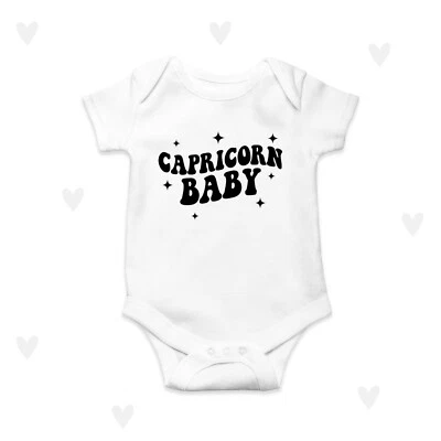 LOVE U LOTS GIFTS Steinbock Baby Grow Sternzeichen personalisiert Baby Body
